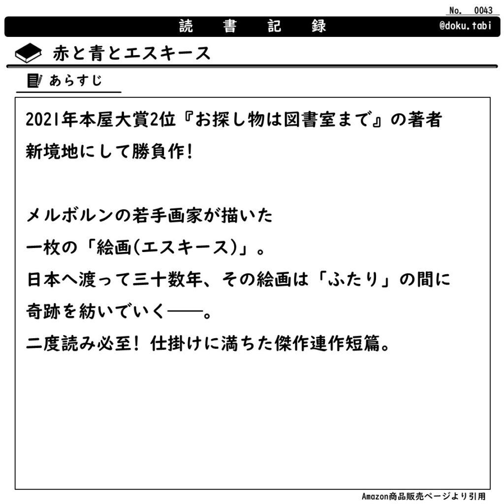 赤と青とエスキース：あらすじ