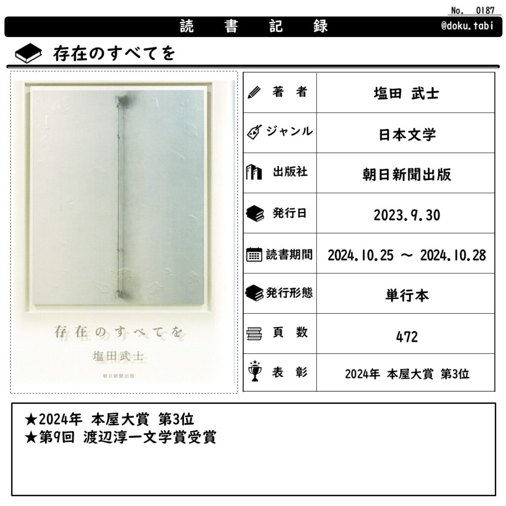 存在のすべてを:読書記録