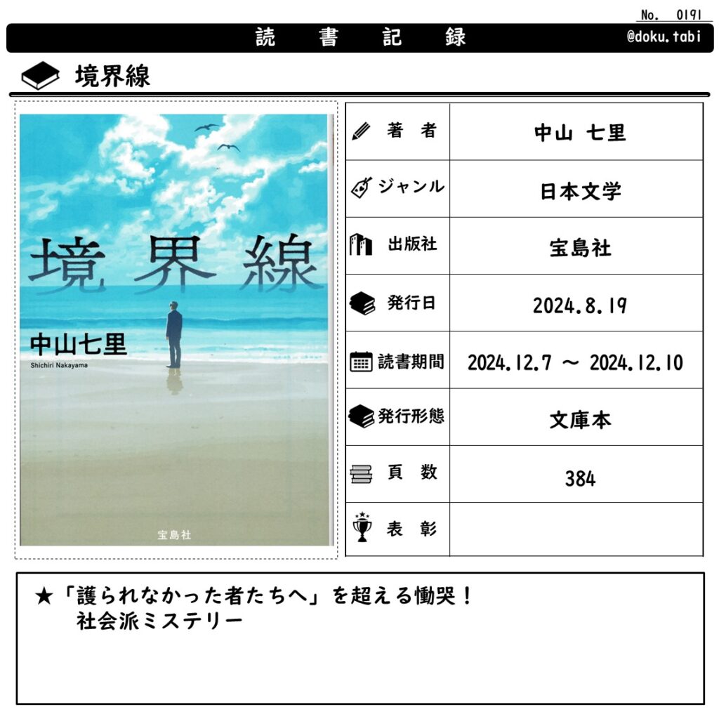 境界線：読書記録